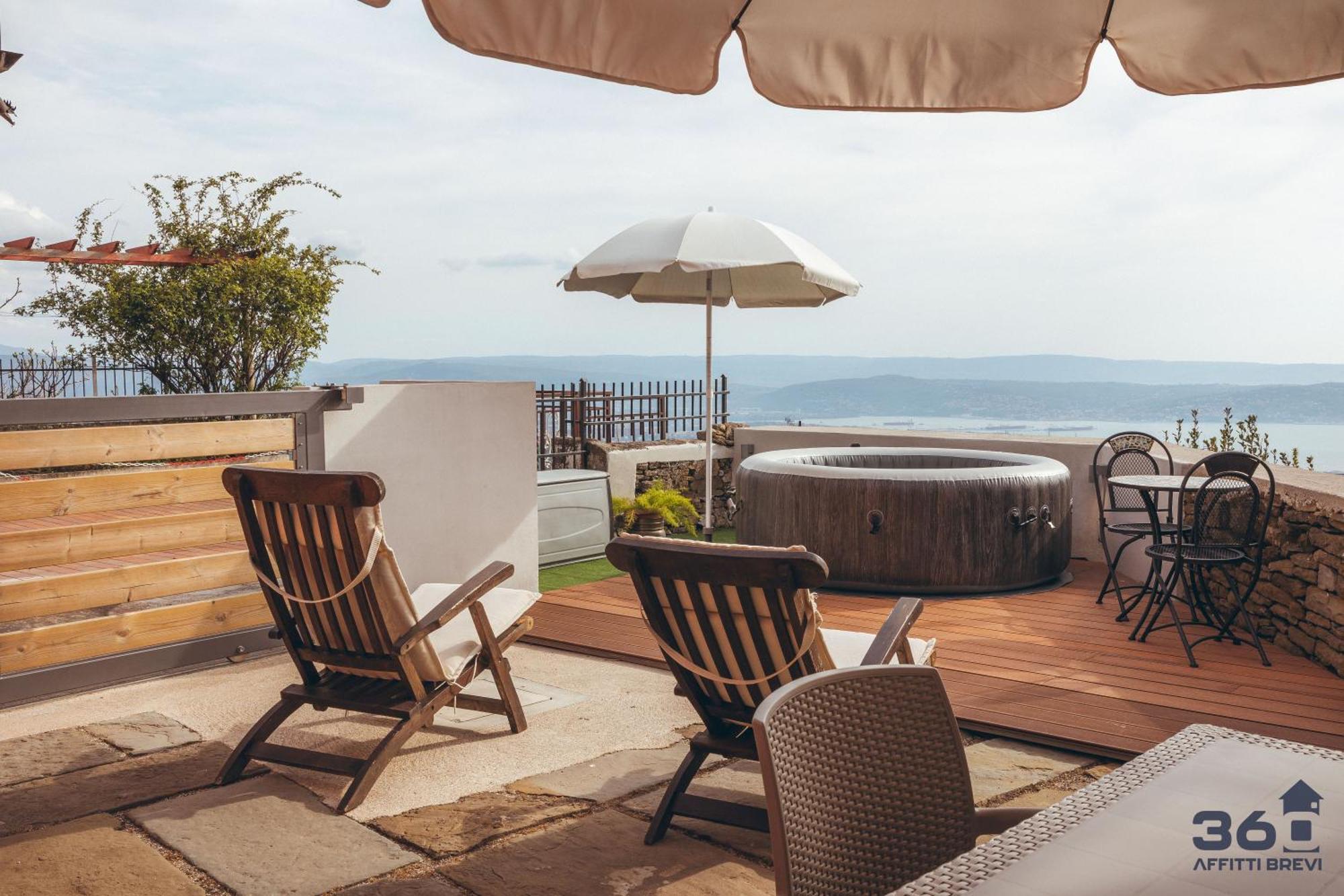 Trieste 10Min Dal Centro Villa Privata Con Jacuzzi Экстерьер фото